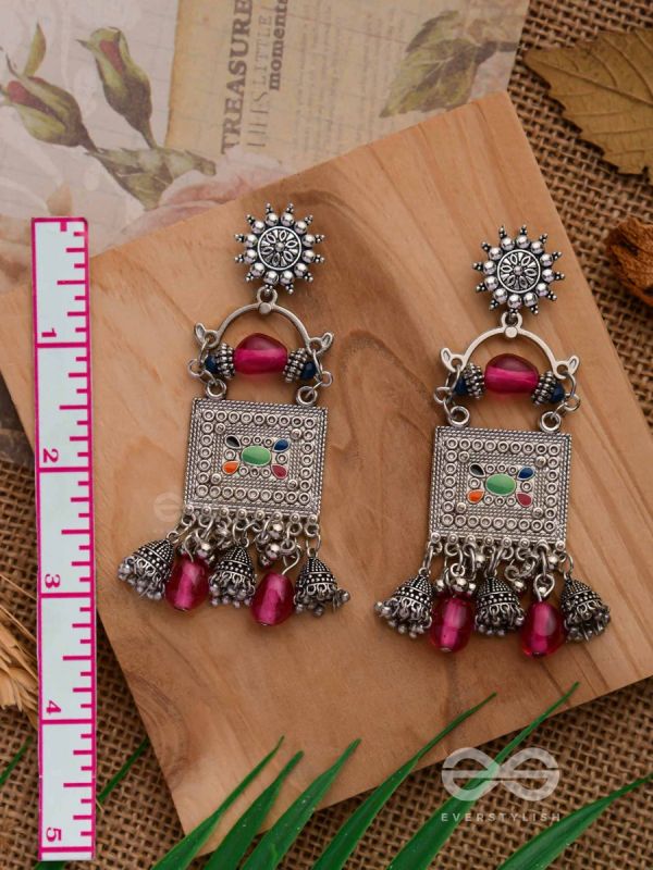 THE BOHO BERRIES - EMBELLISHED OXIDISED EARRINGS