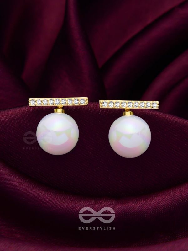 Modern Grace - Golden Embellished Ear Jackets