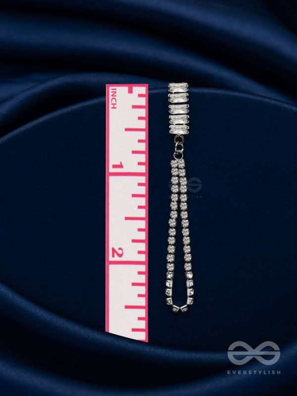 Gala Night - Silver Embellished Earrings 