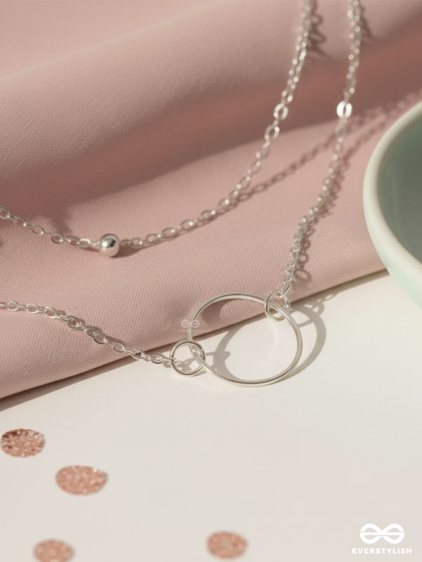 The Lavish Layers Of Elegance - Silver Multilayered Neckpiece With Anti-tarnish Coating