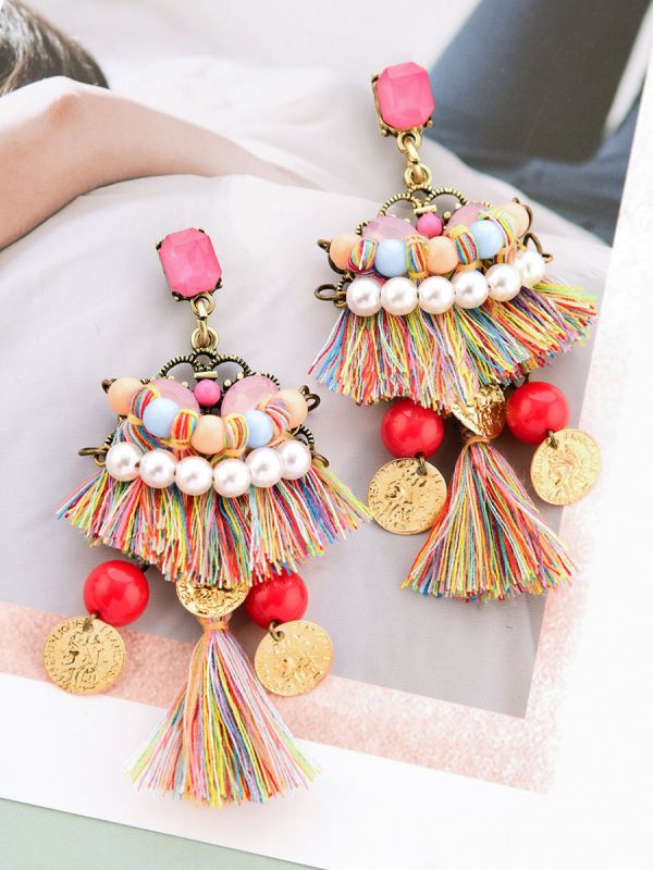 Terrific Tribal Touch Statement Earrings 