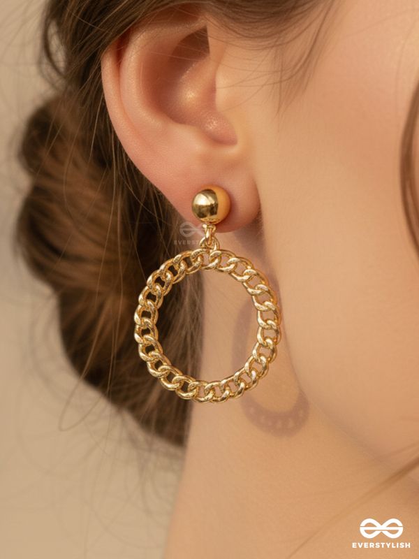 Glistening Golden Ringlet Earrings