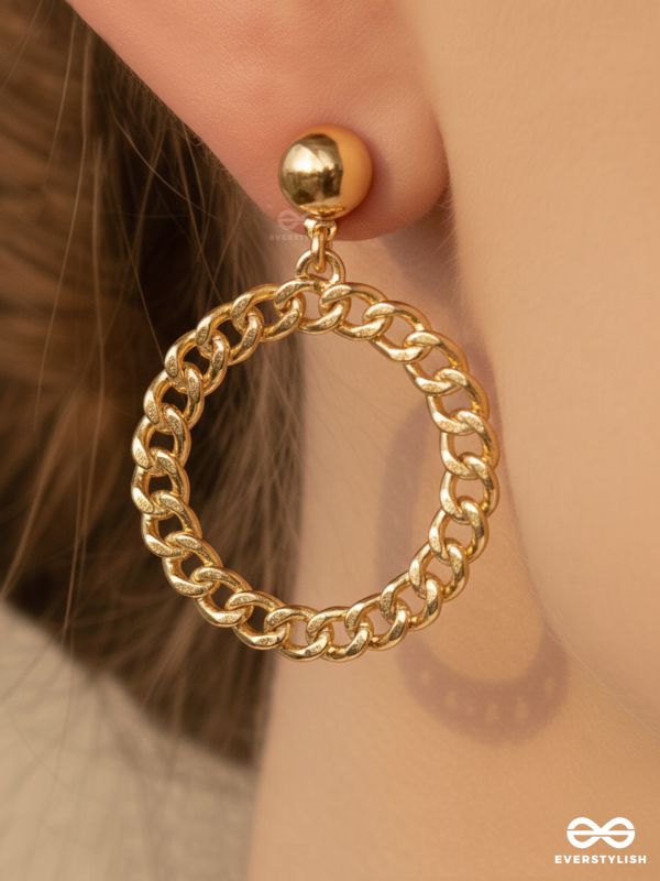 Glistening Golden Ringlet Earrings
