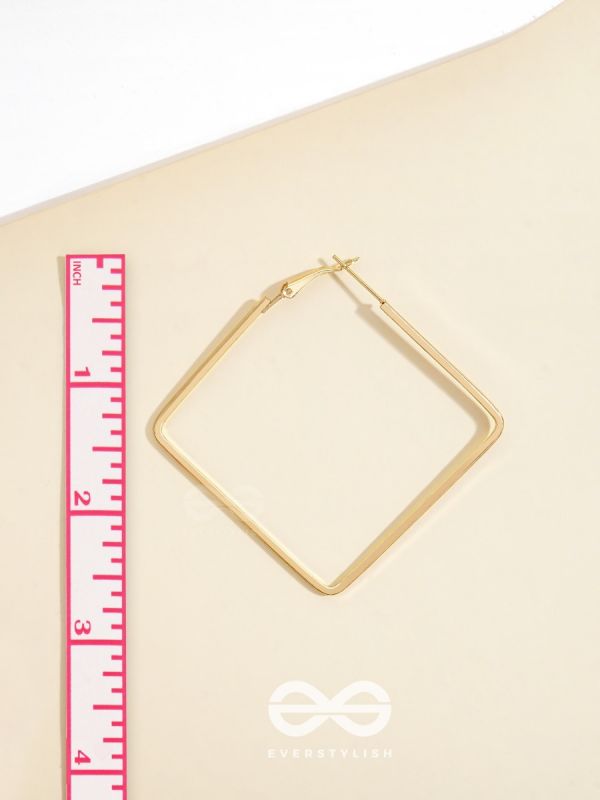 Eternally Stylish Golden Square hoops
