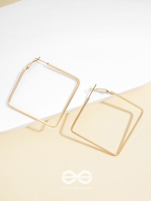 Eternally Stylish Golden Square hoops