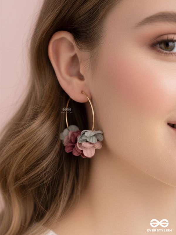An Autumn Blend- Floral Delight Hoops- Multicolour