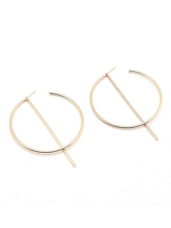Simply Elegant Golden Geometric Earrings