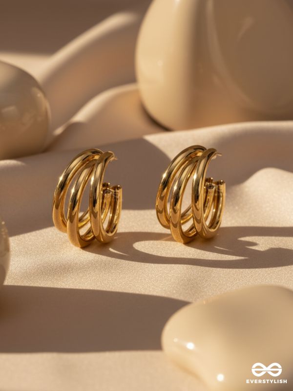 The Elegant Statement Makers - Golden Stud Earrings