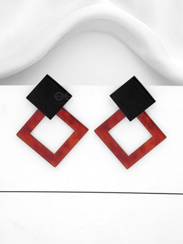 The Geometric Chic - Leopard Acrylic Studs