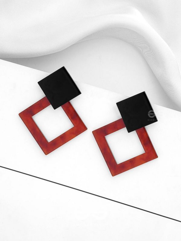 The Geometric Chic - Leopard Acrylic Studs