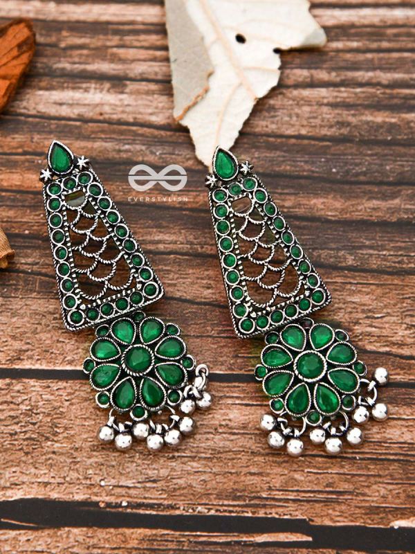 The Elegant Jaw Droppers - Emerald Green - The Embellished Oxidised Collection