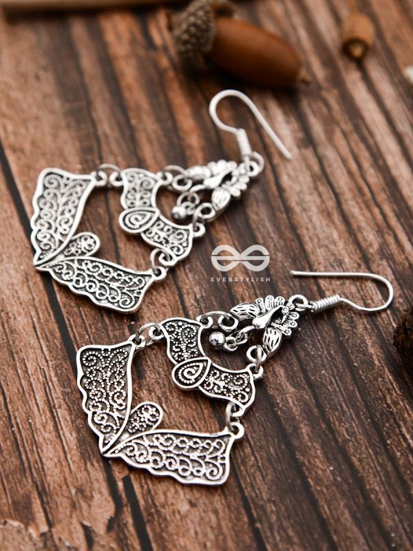 The Oxidised Dangler Collection - The Layered Peacock Motifs