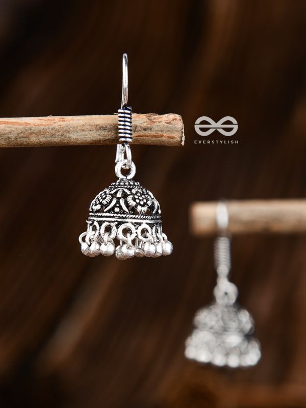 The Cute Little Intricate Floral Jhumkis- Tiny Trinket Earrings
