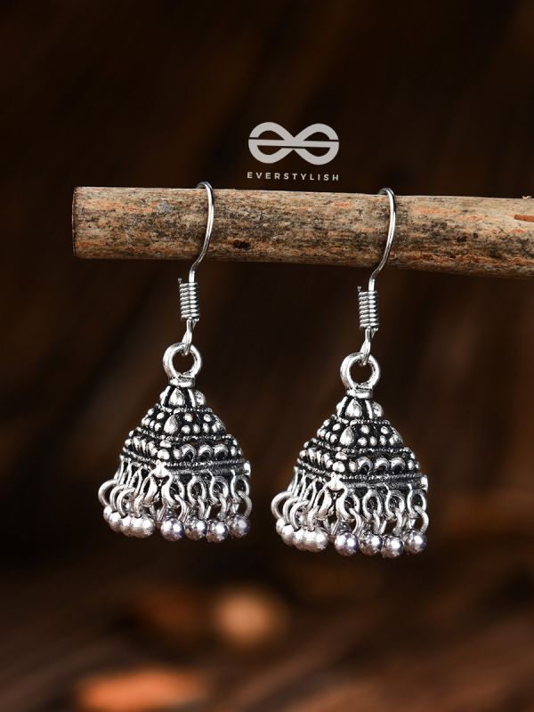 The Cute Little Pyramid Jhumkis- Tiny Trinket Earrings