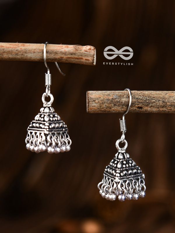 The Cute Little Pyramid Jhumkis- Tiny Trinket Earrings