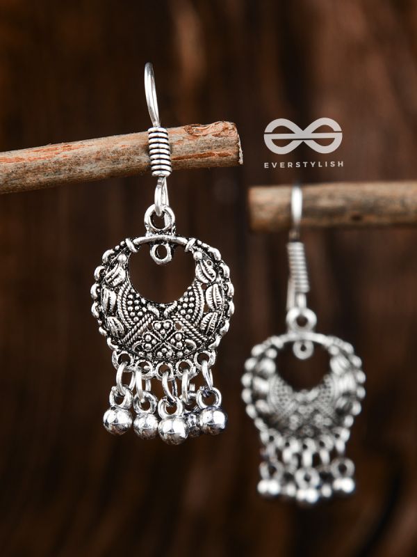 The Little Motifs - Oxidised Dangler Earrings