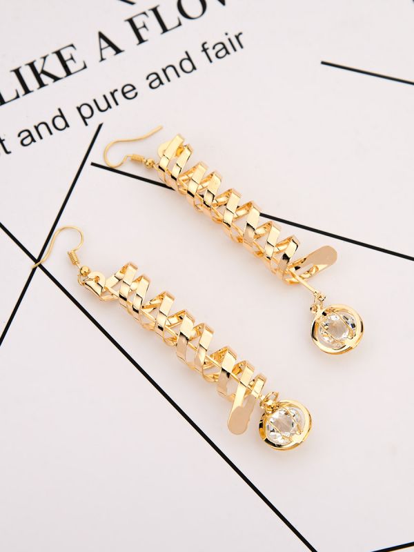 A Wrap of Gold - Elegant Dangling Earrings