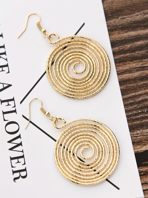 The Shimmery Hypnosis - Golden Elegant Earrings