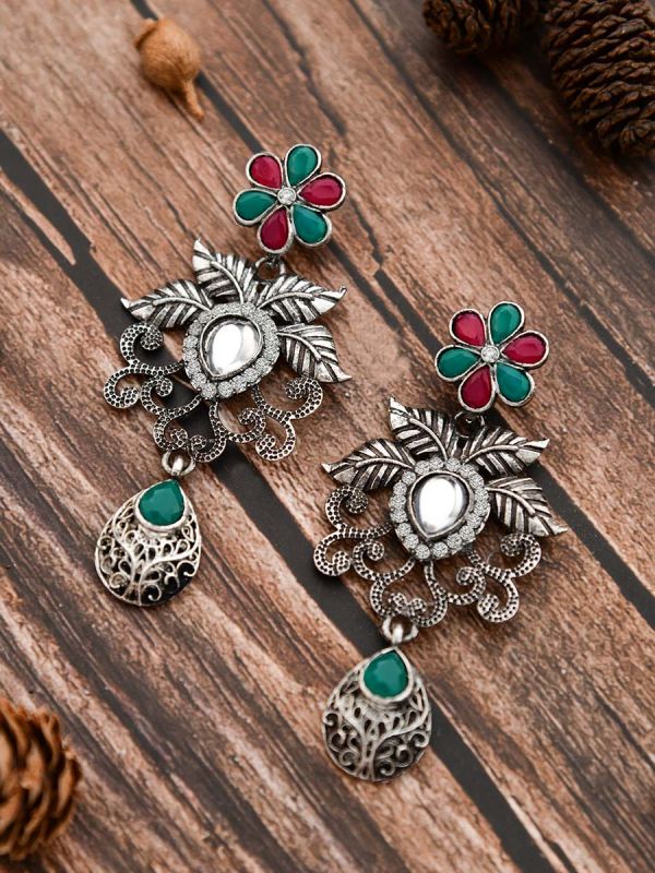 The Inspired By Nature - Oxidised Boho Earrings