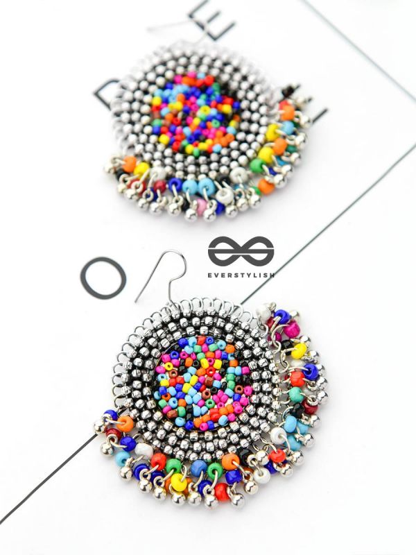 The Playful Elegance - Oxidised Boho Earrings