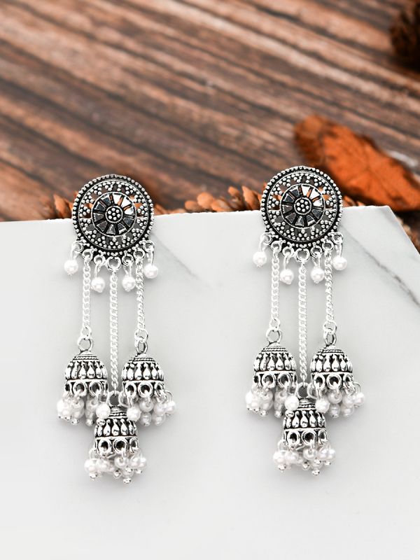 An Intricate Delight - Triple Boho Jhumkis