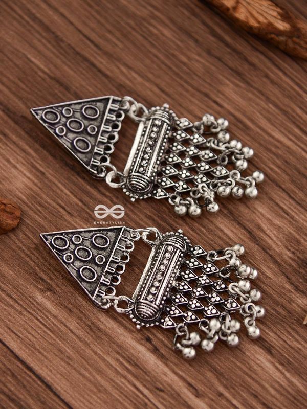 The Bohemian Geometry - Oxidised Boho Earrings