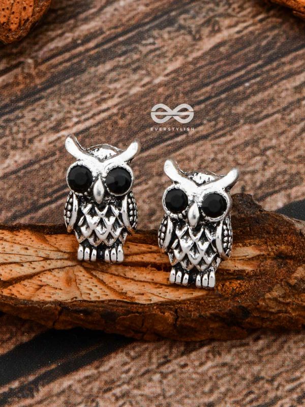 The Little Embellished Owls - Tiny Trinket Earrings