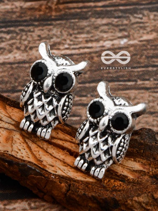 The Little Embellished Owls - Tiny Trinket Earrings