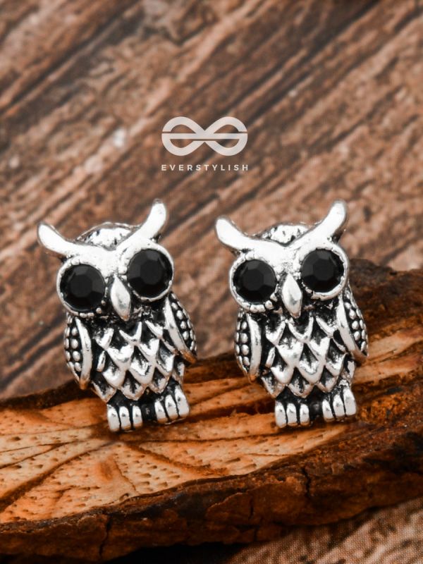 The Little Embellished Owls - Tiny Trinket Earrings