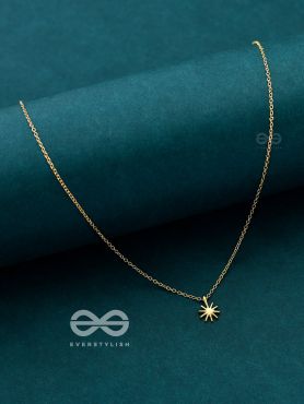 The Dainty Sun Neckpiece - Golden