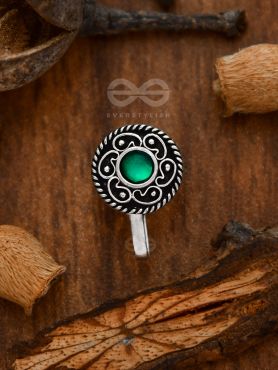 THE ARTSY MOTIFS - NON-PIERCED NOSEPIN (GREEN)