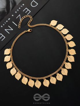 The Autumn Elegance - Golden Statement Neckpiece