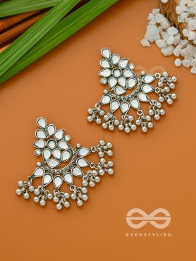 Melange of Mystery- Oxidised Embellished Earrings
