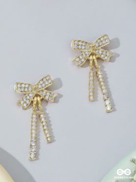 The Rockstar- Golden Rhinestones Earrings