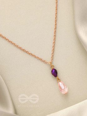 A Study In Scarlet- Golden Glass Bead Necklace With Anti-Tarnish Coating 