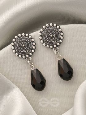 The Moonlit Rain- Tiny Trinket Earrings (Raven Black)