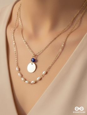 Sun N Sea- Golden Layered Necklace With Anti-Tarnish Coating 