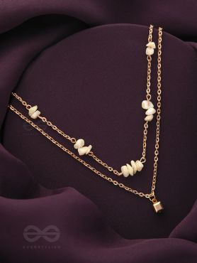 The Moon Fragments- Golden Layered Necklace With Anti-Tarnish Coating 