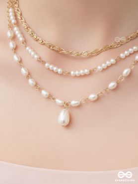  Drops of Sunlight- Golden Pearl Choker Necklace