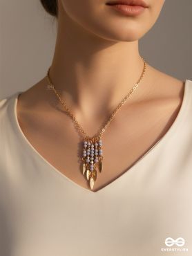 The Splashy Sleet- Golden Embellished Necklace With Anti-Tarnish Coating