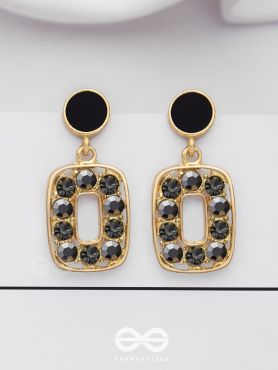 BLACKSMITH CRYSTALS - GOLDEN DROP EARRINGS