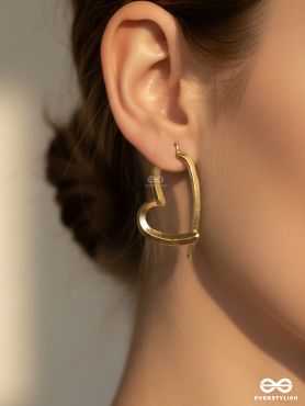 CURVED HEARTLINE – MINIMAL OPEN HEART EAR JACKETS