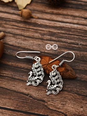 The Cute Little Peacock Hooks - Tiny Trinket Earrings