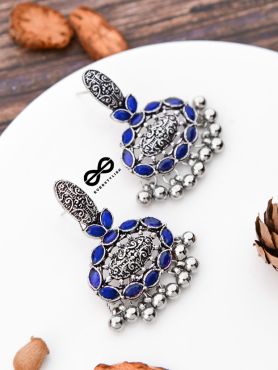 The Intricate Artistry (Royal Blue) - The Embellished Oxidised Collection