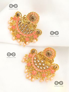 The Marvellous Meenakari Collection - Avani Earrings - Coral