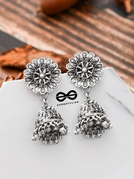 The little floral Jhumki - Tiny Trinket Earrings