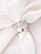 Twigs n Petal- Set of Two Silver Rings