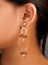 The Autumn Vibes- Golden Beads Earrings