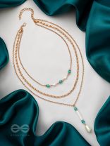 Heaven's Fall- Golden Embellished Necklace 