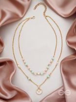 The Sea-Nic Beauty- Golden Embellished Necklace With Anti-Tarnish Coating 